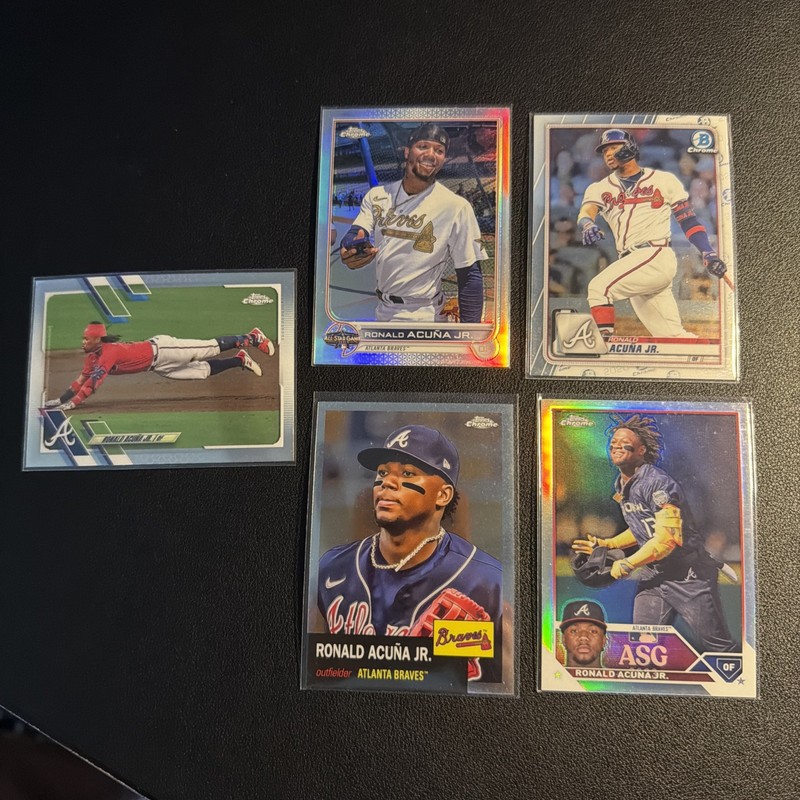 ronald acuna jr Chrome Lot (5) No dupes