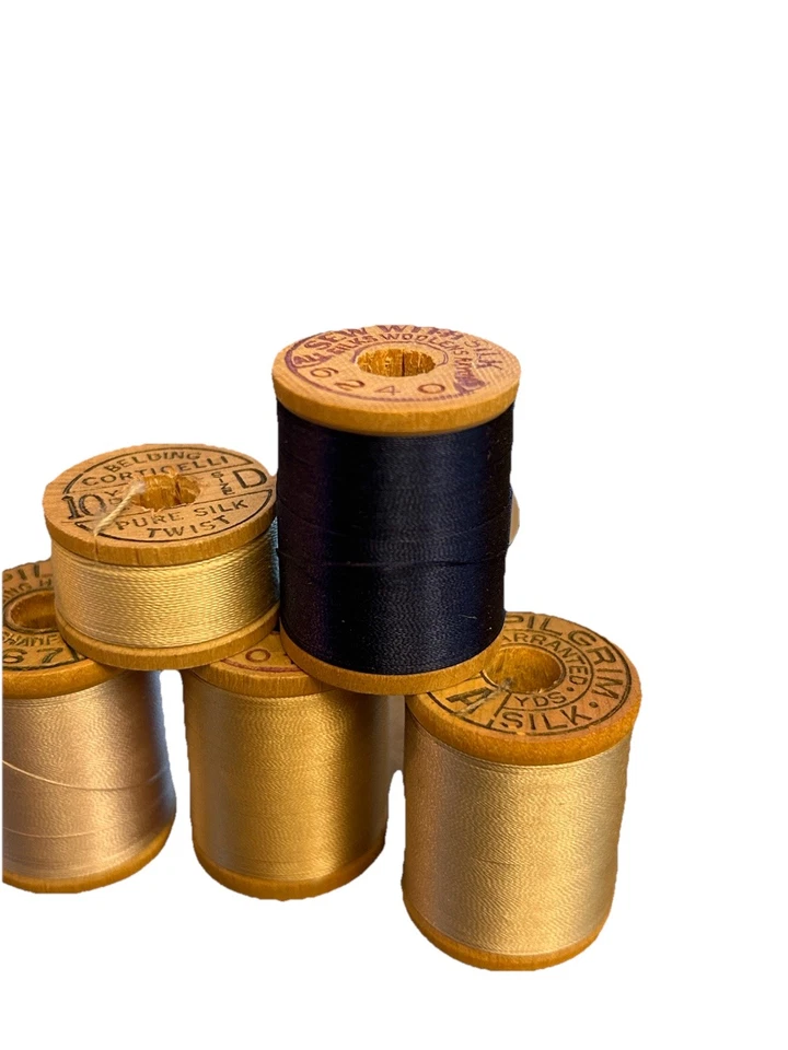 18 VTG Spools of Belding Corticello and Richardson's Silk Thread New and Used - Image 2 of 4