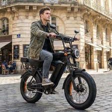 20"Fat Tire Electric Bike for Adults 1500W 48V 15Ah Ebike 28MPH Mountain Bicycle