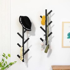 Image of 2Pack Coat Rack Wall Mounted, Entryway Hall Tree Shaped Coat Rack for Wall, Meta