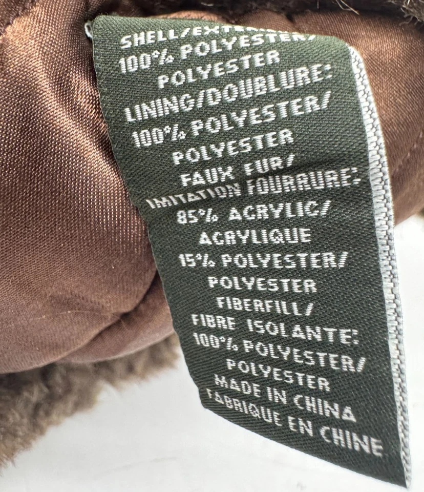 Eddie Bauer Imitación Piel Esquí Aviador Trampero Sombrero S/M Marrón Exterior Invierno Orejeras Foto 4 de 4