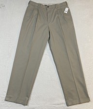 Brooks Brothers Chino Elliot Pleated Relaxed Fit Pants Mens 36x32 Beige NEW