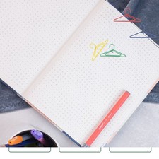 50 Pcs Creative Mini Clothes Hanger Paper Clips Metal Bookmark Paper Clamp