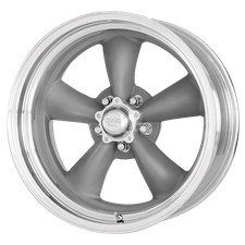17x8 American Racing Vn205 Classic Torq Thrust Ii Custom Gray Wheel 5x4.75 6mm