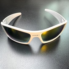 Oakley Gascan Sunglasses White Frame Black Lens UV400 Polarized Mens