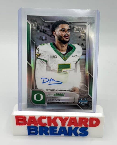 2025 Bowman U Chrome Dante Moore #SPA-DM Image Variation Auto /25 - OREGON SSP