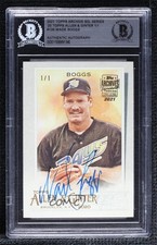 2021 Topps Archives Signature Series 1/1 Wade Boggs BGS Authentic Auto HOF ow6