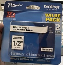 2 Pack Brother Genuine P-Touch, TZe-231 Tape ...