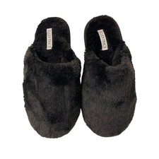 Ellen Tracy Women's Black Furry House Slippers Size 8 M 