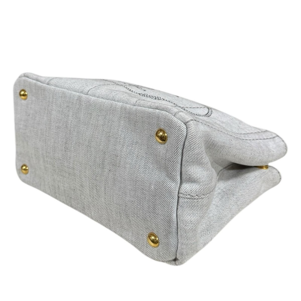 Prada Canapa Tote SS Shoulder Bag Canvas 1BG439 Gray Ladies PRADA Used from japa thumbnail 7