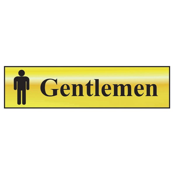Scan Gentlemen - Polished Brass Effect 200 x 50mm