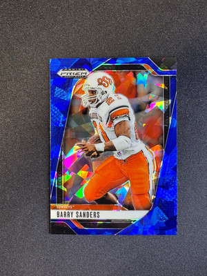 2025 Panini Prizm Draft Barry Sanders Blue Cracked Ice #188 Lions #d 136/149