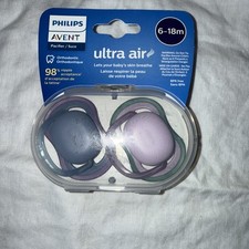 Philips AVENT Ultra Soft Pacifiers Sterilizing Case 6-18 Months 2 Ct
