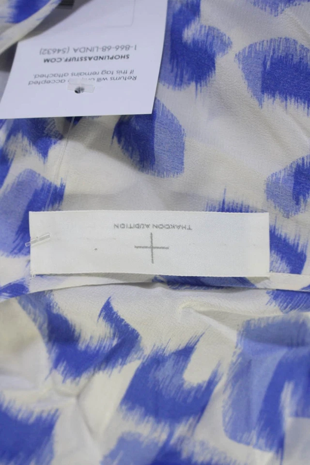 Mameluco Thakoon Addition Mujer Seda Abstracto Cordón Cintura Azul Talla S Foto 4 de 4