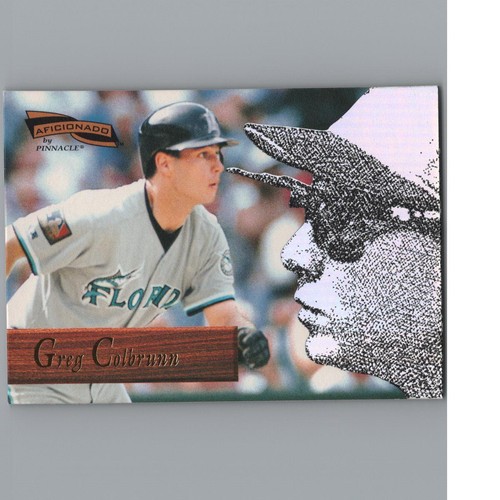 1996 Pinnacle Aficionado Greg Colbrunn #102 card