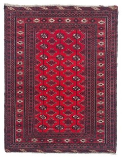 Rare Hand Knotted Vintage Afghan Zakani Balouch Wool Area Rug 7 x 4 Ft
