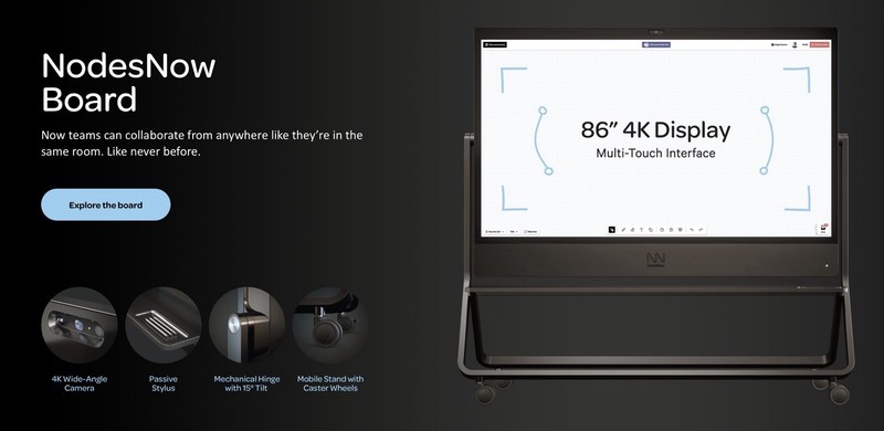 BRAND NEW 4K 86” TV Presentation Meeting White Board. Speakers, Stylus, Stand