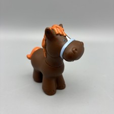 FISHER PRICE LITTLE PEOPLE BROWN HORSE FIGURE FARM NATIVITY TOYS 1997