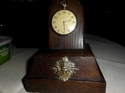 silberne offene Taschenuhr