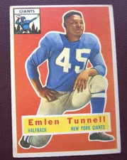1956 Topps Emlen Tunnell (New York Giants) #17 HOF VG/EX