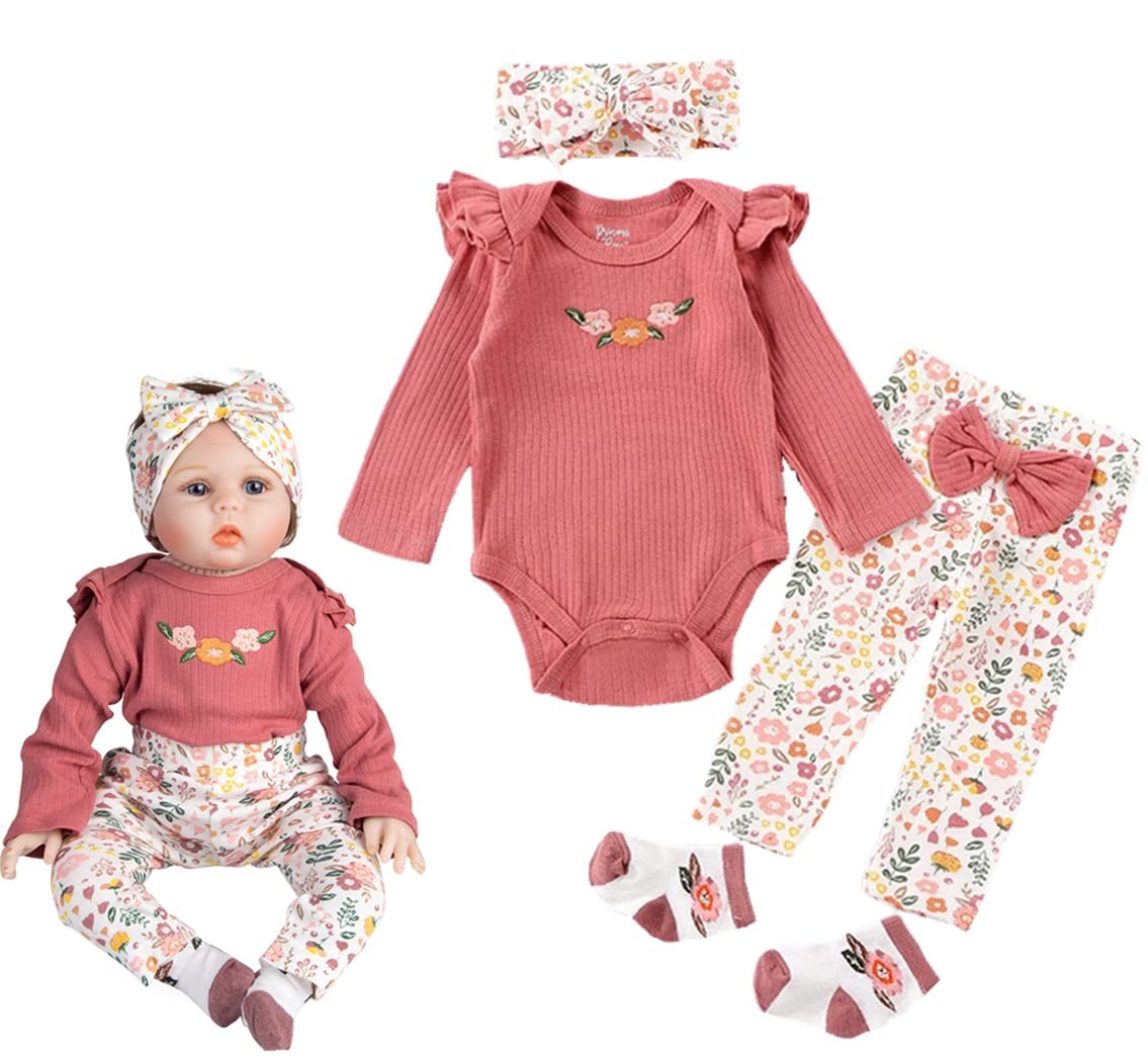 Reborn Baby Doll Clothes 22 inch Girl Outfit Accessories for