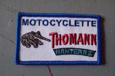 Thomann French Motorcycle Heat Stick Fabric Patch 4.5cm by 7.5cm 