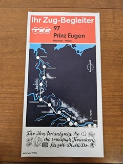 Ihr Zug Begleiter Februar 1976 TEE 97 Prinz Eugen Fahrplan Bremen Wien