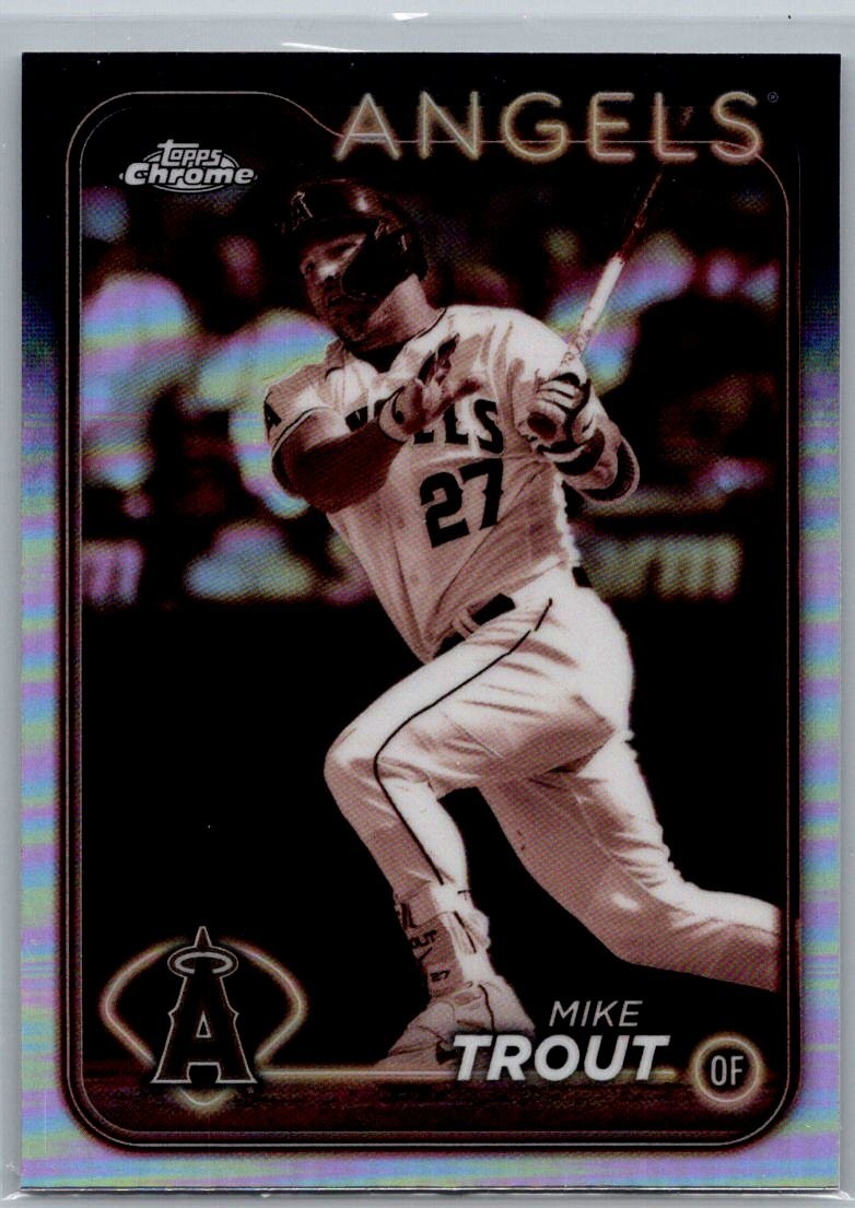 2024 Topps Chrome Sepia Refractor Mike Trout #200 Los Angeles Angels
