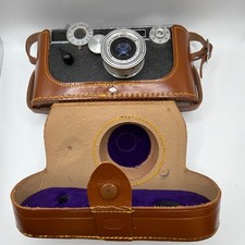 Argus C3 35mm Camera The Brick 3.5 50mm Coated Cintar Lens Leather Case VTG