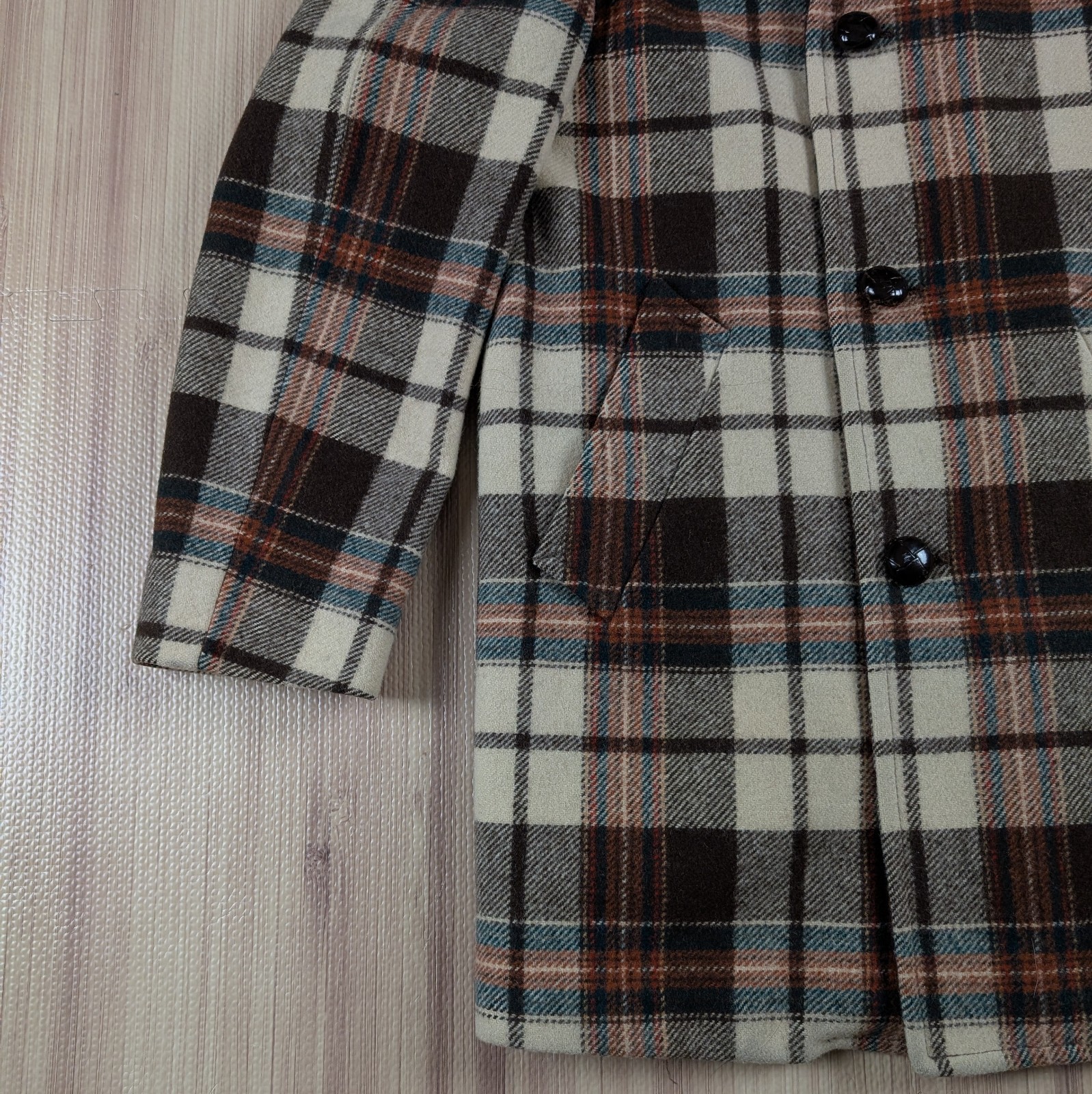 Vintage Pendleton Wool Large Jacket Coat Plaid Qu… - image 9