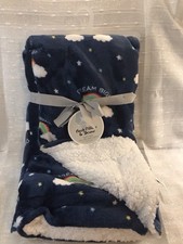 NEW Adirondack Rainbow Baby Blanket Security Lovey Plush 30 X 40 Dream Big Cloud