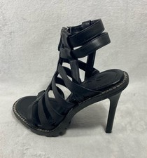 DKNY Ralina Caged Strappy High Heel Leather Black 7311 Women's 7 NWOB