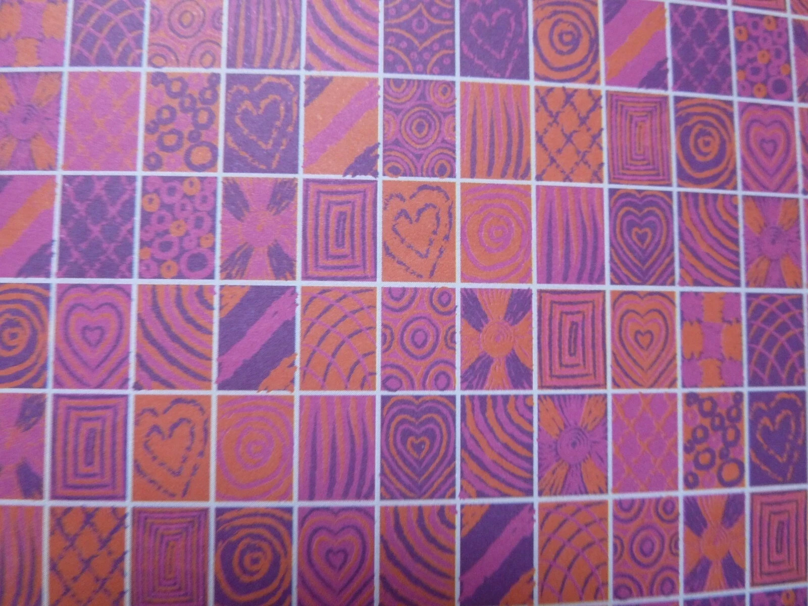 Dolls House Wallpaper Pink Tiles Modern Pattern Paper Miniature 1:12th Scale