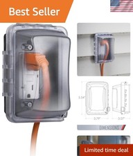 Durable 1-Gang Weatherproof Outlet Cover - Fast Installation with Lockable Tab