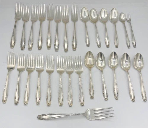 28pc Wallace Sterling Silver Flatware Lot 1000 grams No Reserve