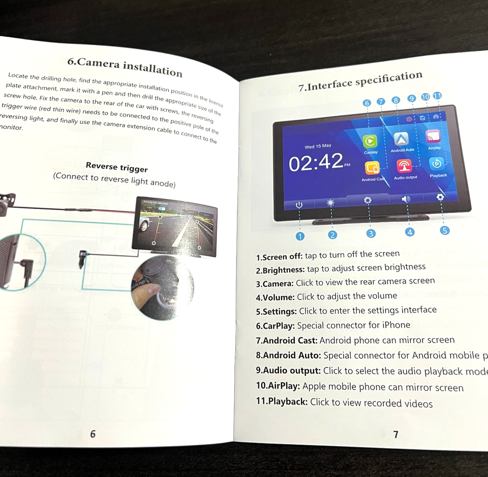 Q9S Wireless Smartscreen Stereo Apple Carplay Screen 4K Dash Cam 9 ...