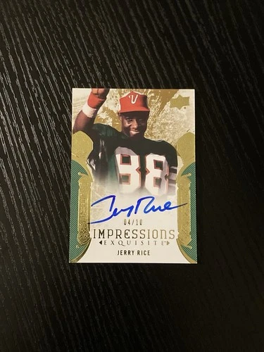 2014 Upper Deck Exquisite Collection Jerry Rice Auto Impressions /10 #EJ-JR