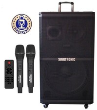 Singtronic BT-1500DSP Portable 1500W Karaoke Speaker Free: 2 x Wireless Mics