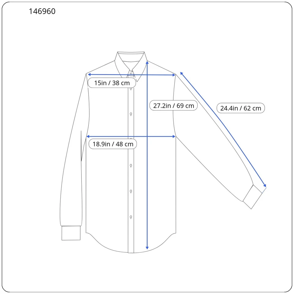 Carhartt Civic Shirt Chemise Homme XS Bleu Jeans Poche Poitrine Manches Longues - Photo 3/4