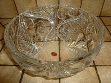 Bohemia Große schwere Bleikristall Schüssel 24%  Ø 24cm NEU