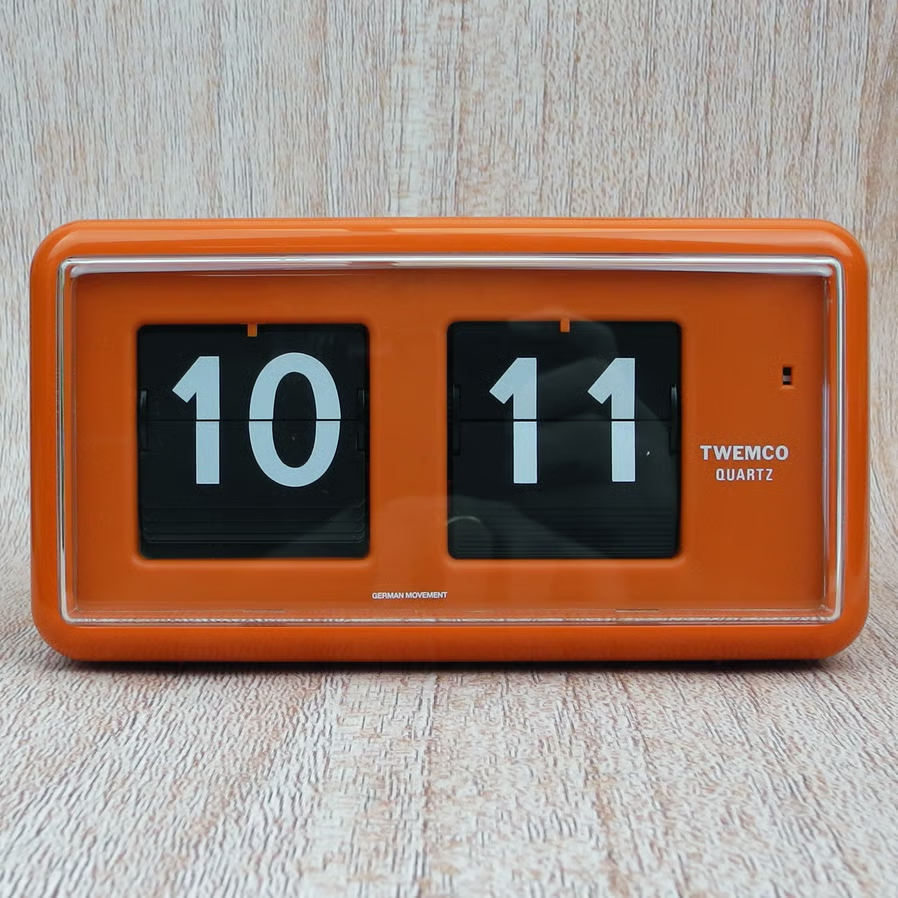 Twemco QT-30＋AL-30 ジャンク TWEMCO Rectangular Style Retro Bedroom Desktop Flip Clock QT30