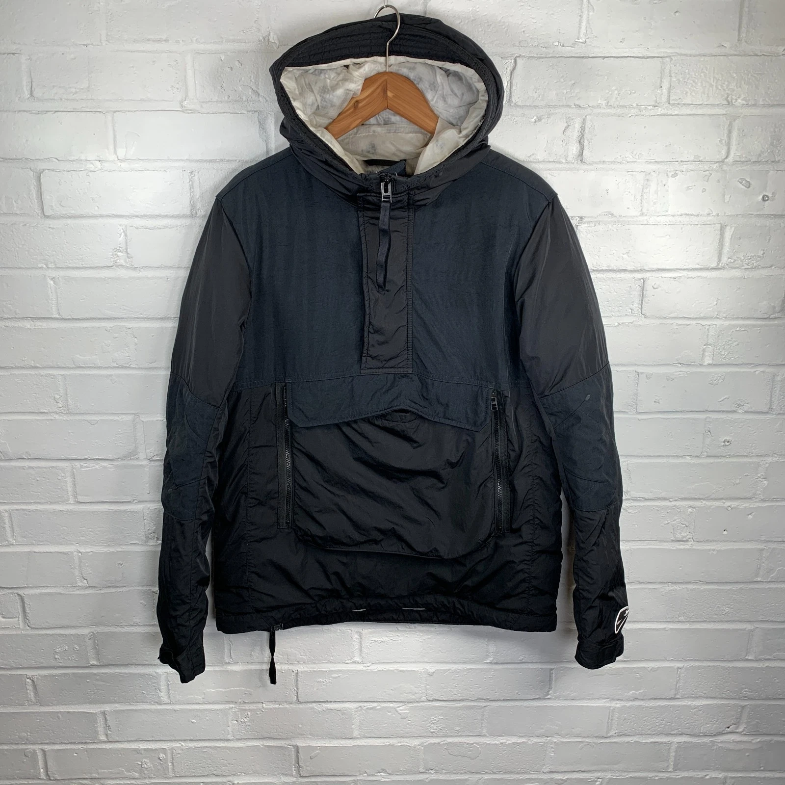 Nike Anorak Mens Size Small Black Sportswear Repel Sportswear Hooded Casual