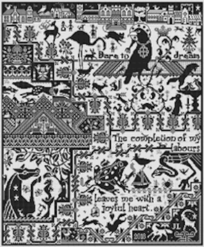 10% Off Long Dog Samplers Counted X-stitch chart - The Pilgrim - Picture 1 of 1