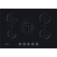Whirlpool GOWL758NB 75cm 5 Burner Black Gas Hob - **2 YEAR GUARANTEE**
