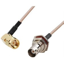 RF pigtail cable RP-SMA male right angle to BNC female RG316 30cm