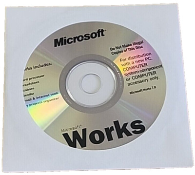 FACTORY SEALED Microsoft Works 7.0 New Old Stock HP Original Include