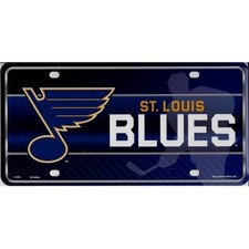 st. louis blue nhl ice hockey picture cartoon metal license plate made in usa