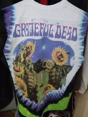 Vintage 90s 1liquid blue tie dye 1998 dated Grateful dead