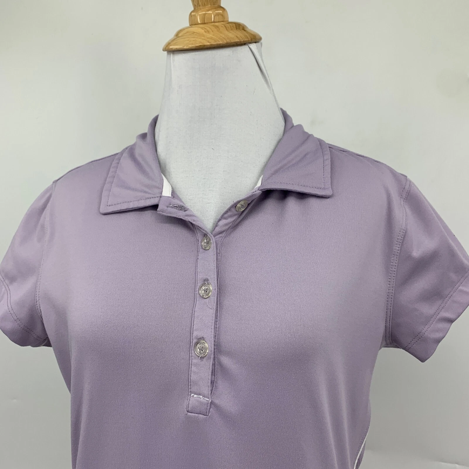 alo-yoga coolfit vented sides cap sleeve polo top shirt