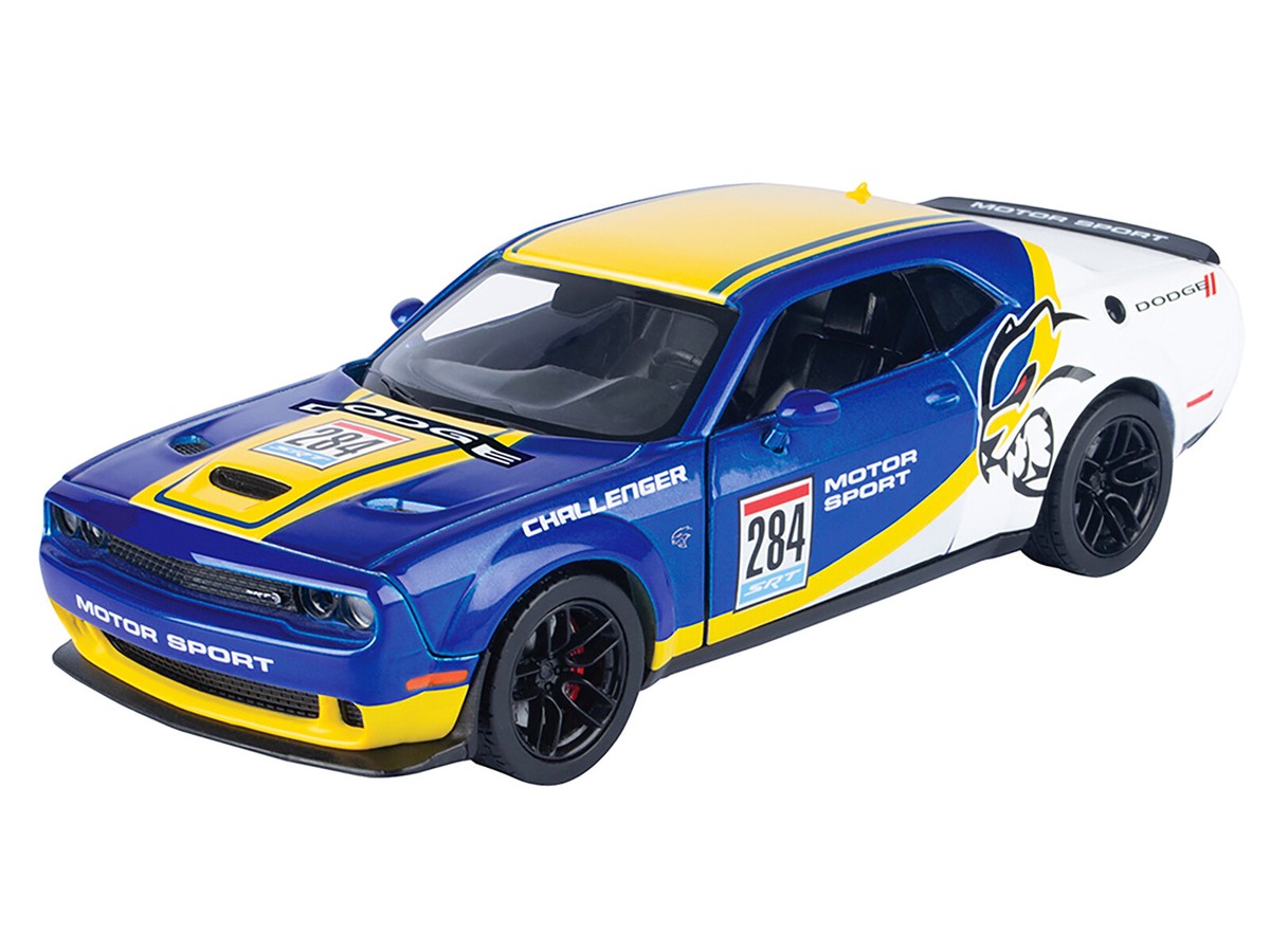 2018 Dodge Challenger Hellcat Blue/White Yellow Graphics 1